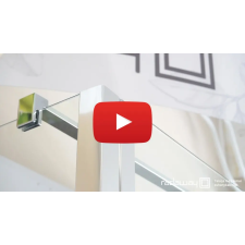 Radaway Nes Brushed Nickel DWJ I szálcsiszolt króm zuhanyajtó 90 átlátszó jobbos kád, zuhanykabin