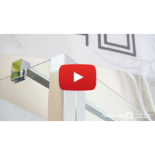 Radaway Nes Brushed Nickel KDD-B szögletes szálcsiszolt króm zuhanykabin 100x90 átlátszó kád, zuhanykabin