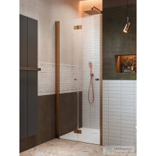 Radaway Nes DWB 90 zuhanyajtó, szálcsiszolt réz profil, balos 10029090-93-01L kád, zuhanykabin