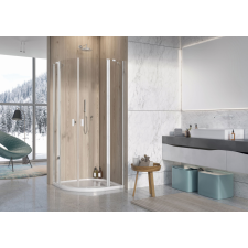 Radaway Nes PDD II íves zuhanykabin 80x80 átlátszó kád, zuhanykabin