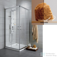 Radaway Premium Plus C 100x100 szögletes zuhanykabin króm/barna 30443-01-08N kád, zuhanykabin