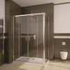 Radaway Premium Plus DWD+S szögletes zuhanykabin 160x80 átlátszó