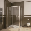 Radaway Premium Plus DWJ+S szögletes zuhanykabin 140x80 átlátszó