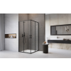Radaway Premium Pro Black KDD szögletes fekete zuhanykabin 80x90 átlátszó