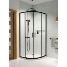 Radaway Premium Pro Black PDD íves fekete zuhanykabin 90Bx100J kád, zuhanykabin