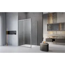 Radaway Premium Pro KDJ szögletes zuhanykabin 140x75 átlátszó balos kád, zuhanykabin