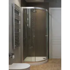 Radaway Projecta A 90x90 íves zuhanykabin, króm/átlátszó kád, zuhanykabin