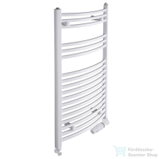 Radeco ADAMO AD1-600/L 490x650 törölközőszárítós radiátor,fényes fehér fűtőtest, radiátor
