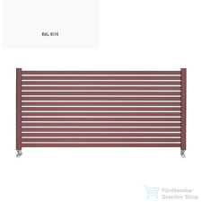 Radeco ALVO 6 630x1600 design radiátor,RAL 9016 (fényes fehér) színben fűtőtest, radiátor