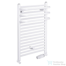 Radeco ARIA A2-500/1 680x535 törölközőszárítós radiátor, fényes fehér színben fűtőtest, radiátor