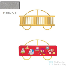 Radeco AUTO 680x1250 design radiátor gyerekszobába, MERKURY 3 (metál világosszürke) színben fűtőtest, radiátor