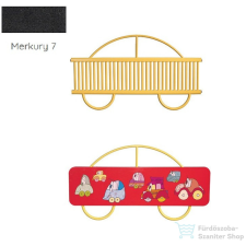 Radeco AUTO 680x1250 design radiátor gyerekszobába, MERKURY 7 (matt fekete) színben fűtőtest, radiátor
