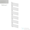Radeco BRUNO KOLOR 3 1590x500 design radiátor,MERKURY 1 (metál ezüst) színben