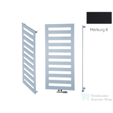 Radeco ESCALERA 3 1600x550 design radiátor,MERKURY 8 (selyemfényű fekete) színben fűtőtest, radiátor