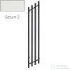 Radeco FUEGO KOLOR 1650x290 jobbos design radiátor, SATURN 2 (matt fehér) színben
