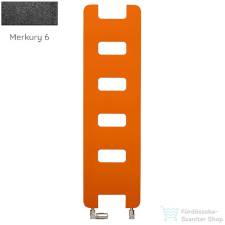 Radeco HEAVEN 1600x450 design radiátor, MERKURY 6 (metál fekete) színben fűtőtest, radiátor