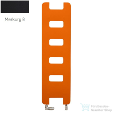 Radeco HEAVEN 1600x450 design radiátor, MERKURY 8 (selyemfényű fekete) színben fűtőtest, radiátor