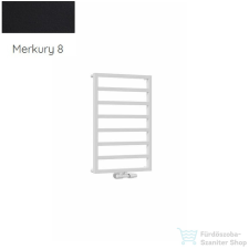 Radeco LOFT 1 821x550 design radiátor,MERKURY 8 (selyemfényű fekete) színben fűtőtest, radiátor