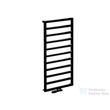 Radeco LOFT 2 1160x550 design radiátor, MERKURY 8 (selyemfényű fekete) színben fűtőtest, radiátor