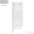 Radeco MARIO A2-600/M 680x635 törölközőszárítós radiátor MERKURY 1 (metál ezüst) színben