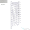Radeco MARIO A7-400/M 1630x435 törölközőszárítós radiátor MERKURY 1 (metál ezüst) színben