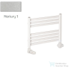 Radeco PINO K AK1-500/EP 415x530 törölközőszárítós radiátor, MERKURY 1 (metál ezüst) színben