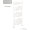 Radeco PINO K AK5-400/EP 1240x430 törölközőszárítós radiátor, MERKURY 1 (metál ezüst) színben