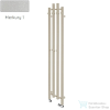 Radeco TUBO 1K KOLOR 1620x285 design radiátor, MERKURY 1 (metál ezüst) színben