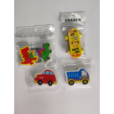  Radír Eraser, figurás, autós, gördeszkás, dinós radír
