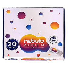  Radír NEBULO papírtokos forgács mentes 59x21x11mm fehér radír