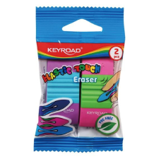 Radír, PVC mentes 2 db/bliszter Keyroad Elastic Touch vegyes színek radír