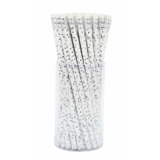  Radíros végű ceruza, fehér alapon, fekete zenei jelekkel ceruza