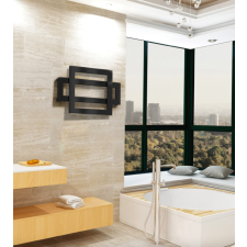 Radox Színes design radiátor - Radox Combi 600x900 mm fekete fűtőtest fűtőtest, radiátor