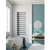 Radox Színes design radiátor - Radox Linx Mixt 1136x500 mm fekete-króm törölközőszárító fűtőtest törölközőmelegítő