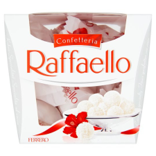  Raffaello ropogós, kókuszos ostyakülönlegesség, belsejében egész szem mandulával 150 g csokoládé és édesség