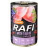 RAFI Rafi kutya pástétom nyúl, vörös- és kék áfonyával konzerv – 800 g