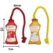  Rágható plüss kötél játék kutyáknak-Ketchup Majonéz - nagy játék kutyáknak