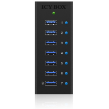 RaidSonic ICY BOX 7 portos USB3.0 HUB táppal (IB-AC618) - USB Elosztó hub és switch