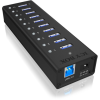 RaidSonic ICY BOX IB-AC6110 10 portos USB3.0 hub táppal (IB-AC6110) - USB Elosztó