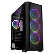 RAIJINTEK Ponos MS4 Számítógépház - Fekete (0R20B00197) számítógép ház
