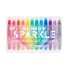 Rainbow Sparkle Metallic Glitter akvarell gélkréta - 12 db-os készlet színes ceruza