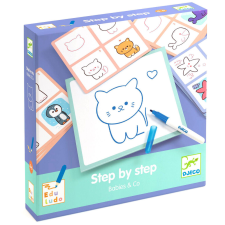  Rajzolás lépésről lépésre - Állatkölykök - Eduludo Step by step Babies and Co kreatív és készségfejlesztő