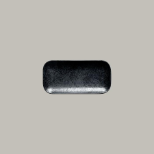 Rak Karbon porcelán téglalap tál, fekete, 22x11x1,7 cm, KRAURPM22 konyhai eszköz