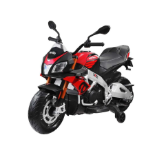 ramiz Aprilia Tuono V4 akkumulátoros versenymotor, 12V, piros elektromos járgány