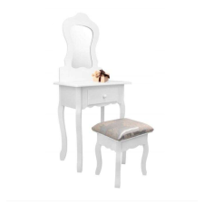 ramiz Fésülködőasztal lányoknak kisszékkel, fehér színben bútor