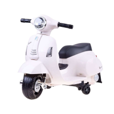 Ramiz.hu Vespa gyerek elektromos motorkerékpár - fehér színű elektromos járgány