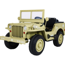 ramiz Retro Katonai 4x4 24V Elektromos autó - Bézs (PA.JH-101.24V.BEZ) elektromos járgány
