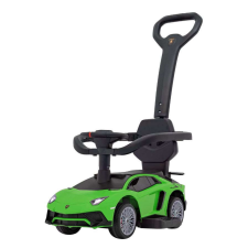 ramiz Tolókaros Lamborghini Aventador kisautó zöld színben lábbal hajtható járgány