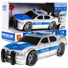 ramiz Wenyi Toys Interaktív rendőrautó - Fehér/Kék autópálya és játékautó