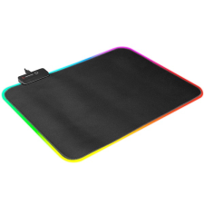 RAMPAGE Egérpad - MP-21 (252*328*3mm; fekete, RGB LED) egérpad